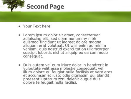 Modèle PowerPoint de arbre sur une prairie verte, Diapositive 2, 03358, Nature / Environnement — PoweredTemplate.com