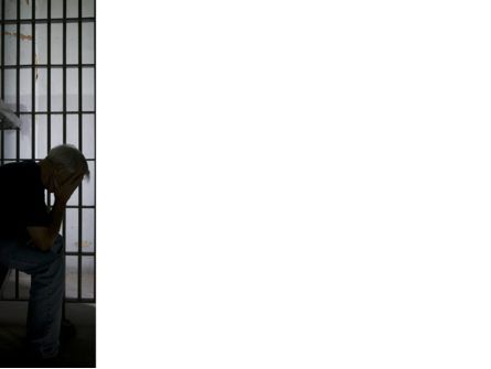 Modèle PowerPoint de cellule pénitentiaire avec prisonnier, Diapositive 3, 03377, Légal — PoweredTemplate.com
