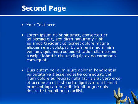 Templat PowerPoint Kaktus Gurun, Slide 2, 03383, Alam & Lingkungan — PoweredTemplate.com