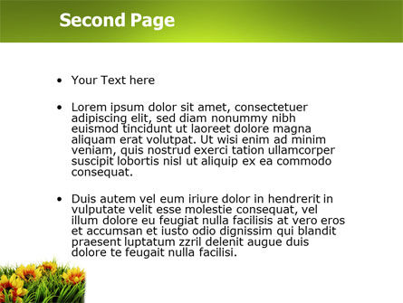 Modèle PowerPoint de fleur jaune, Diapositive 2, 03401, Agriculture — PoweredTemplate.com
