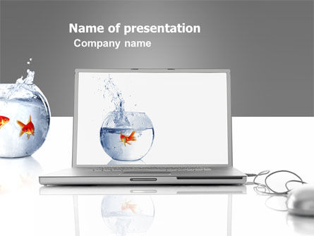 Multimedia Laptop PowerPoint Template, Free PowerPoint Template, 03402, Business Concepts — PoweredTemplate.com