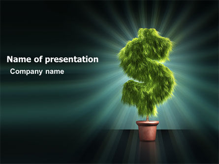 Green Dollar Breeding PowerPoint Template, 03414, Financial/Accounting — PoweredTemplate.com