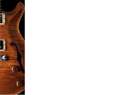 セミアコースティックギター - PowerPointテンプレート, スライド 3, 03419, Art & Entertainment — PoweredTemplate.com