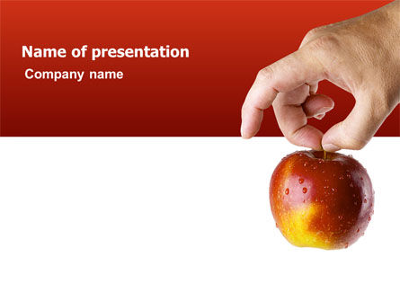 Modèle PowerPoint de pomme, Gratuit Modele PowerPoint, 03445, Concepts commerciaux — PoweredTemplate.com