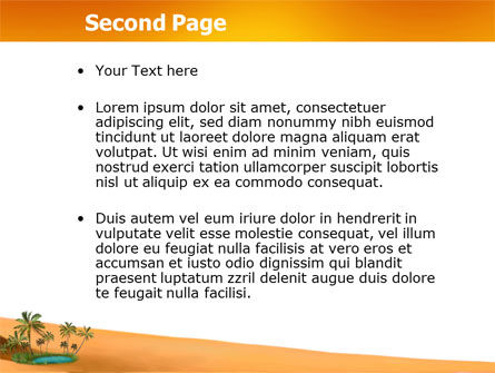 Templat PowerPoint Oasis, Slide 2, 03452, Alam & Lingkungan — PoweredTemplate.com