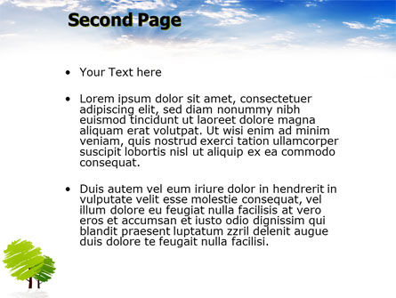 파워포인트 템플릿 - 푸른 잎, 슬라이드 2, 03479, 자연 및 환경 — PoweredTemplate.com