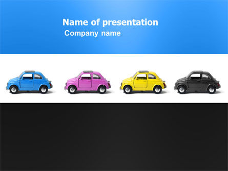 Minicars PowerPoint Template, Gratis PowerPoint-sjabloon, 03491, Auto's/Vervoer — PoweredTemplate.com