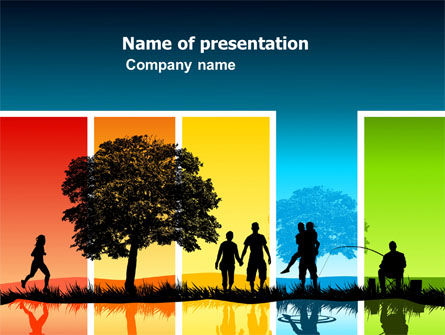 Zomertijd PowerPoint Template, Gratis PowerPoint-sjabloon, 03503, Vakantie/Speciale Gelegenheden — PoweredTemplate.com