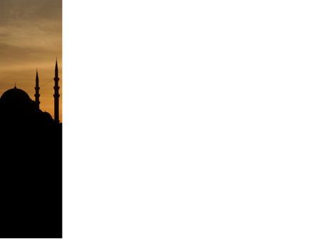 Silhouette Of Mosque On The Sunset PowerPoint Template, Slide 3, 03526, Religious/Spiritual — PoweredTemplate.com