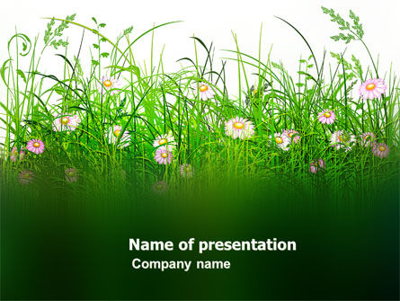ワイルドフラワーズフィールド - PowerPointテンプレート, 03540, 自然＆環境 — PoweredTemplate.com