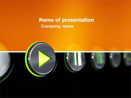 Push Play PowerPoint Template, Free PowerPoint Template, 03557, Technology and Science — PoweredTemplate.com