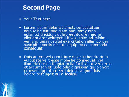 青で創造性 - PowerPointテンプレート, スライド 2, 03561, ビジネスコンセプト — PoweredTemplate.com