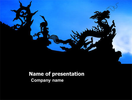 Chinese Dragons PowerPoint Template, Free PowerPoint Template, 03582, Construction — PoweredTemplate.com