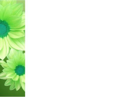 緑色の花 - PowerPointテンプレート, スライド 3, 03594, 休日／特別行事 — PoweredTemplate.com