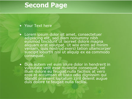Green Flowers PowerPoint Template, Slide 2, 03594, Holiday/Special Occasion — PoweredTemplate.com