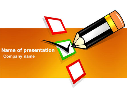 Questionnaire PowerPoint Template, Free PowerPoint Template, 03627, General — PoweredTemplate.com