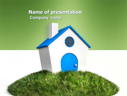 Model Van Huis PowerPoint Template, Gratis PowerPoint-sjabloon, 03648, Constructie — PoweredTemplate.com