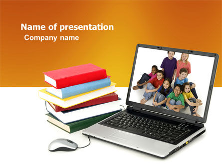 电脑学习PowerPoint模板, 免费 PowerPoint模板, 03659, Education & Training — PoweredTemplate.com