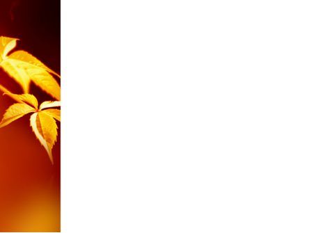 파워포인트 템플릿 - 노란 막대기에 노란 잎, 슬라이드 3, 03697, 자연 및 환경 — PoweredTemplate.com