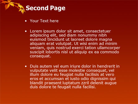 Templat PowerPoint Daun Kuning Di Atas Tongkat Kuning, Slide 2, 03697, Alam & Lingkungan — PoweredTemplate.com