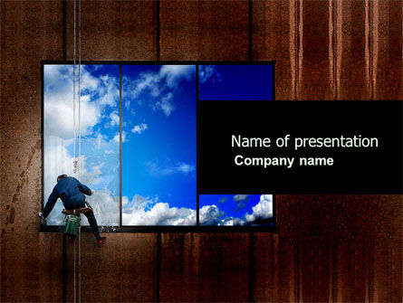 Plantilla de PowerPoint - ventana, Gratis Plantilla de PowerPoint, 03737, Conceptos de negocio — PoweredTemplate.com