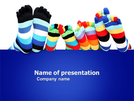 Plantilla de PowerPoint - calcetines de arco iris, Gratis Plantilla de PowerPoint, 03760, General — PoweredTemplate.com
