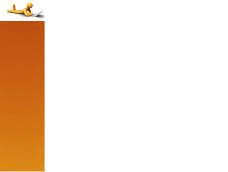 オレンジ色の男、ノートパソコン - PowerPointテンプレート, スライド 3, 03773, 3D — PoweredTemplate.com