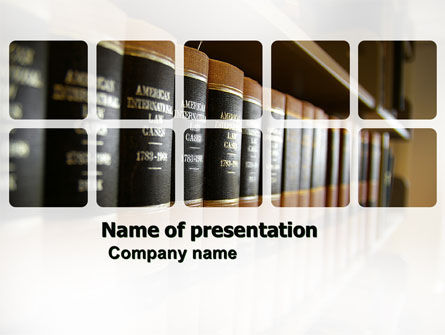 Plantilla de PowerPoint - libros de leyes, 03787, Education & Training — PoweredTemplate.com