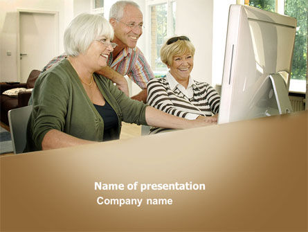 年龄和技术PowerPoint模板, 免费 PowerPoint模板, 03831, 计算机 — PoweredTemplate.com