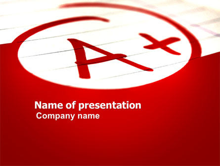 Excellent Grade PowerPoint Template, Free PowerPoint Template, 03851, Education & Training — PoweredTemplate.com