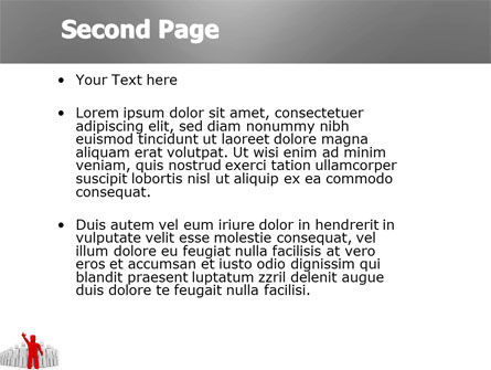 Roter führer PowerPoint Vorlage, Folie 2, 03853, 3D — PoweredTemplate.com