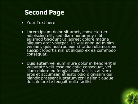 Modèle PowerPoint de thème clover, Diapositive 2, 03858, Abstrait / Textures — PoweredTemplate.com
