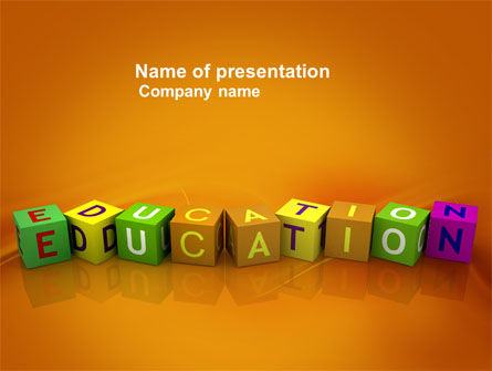 Visueel Onderwijs PowerPoint Template, PowerPoint-sjabloon, 03875, Education & Training — PoweredTemplate.com