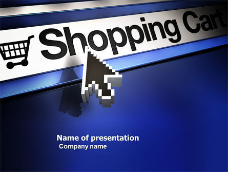 E-shopping Cart PowerPoint Template, Gratis PowerPoint-sjabloon, 03878, Bedrijf — PoweredTemplate.com