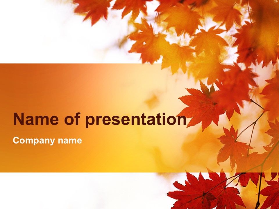 Herfstseizoen PowerPoint Template, Gratis PowerPoint-sjabloon, 03898, Natuur & Milieu — PoweredTemplate.com