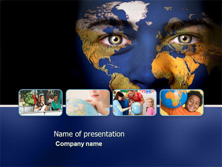 Modèle PowerPoint de les enfants du monde, Gratuit Modele PowerPoint, 03901, Education & Training — PoweredTemplate.com
