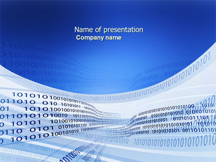 编码条PowerPoint模板, 免费 PowerPoint模板, 03955, 技术与科学 — PoweredTemplate.com