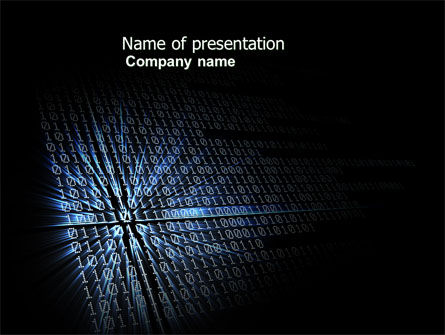数字代码PowerPoint模板, PowerPoint模板, 03959, 电信 — PoweredTemplate.com