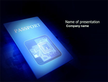 Paspoort PowerPoint Template, Gratis PowerPoint-sjabloon, 03999, Technologie en Wetenschap — PoweredTemplate.com