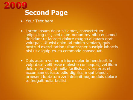NY 2009 PowerPoint Template, Slide 2, 04047, Holiday/Special Occasion — PoweredTemplate.com