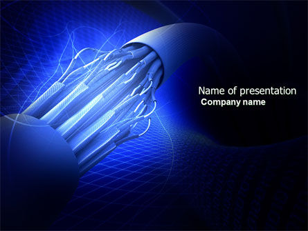 Multifilament Wire PowerPoint Template, Free PowerPoint Template, 04055, Telecommunication — PoweredTemplate.com