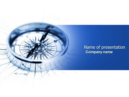 Magnetic Compass with Gray Style for PowerPoint - SlideModel