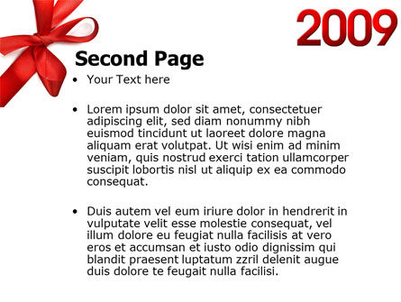 Modèle PowerPoint de année 2009, Diapositive 2, 04122, Fêtes / Grandes occasions — PoweredTemplate.com