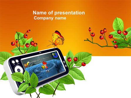 Plantilla de PowerPoint gratis - consola de juego, Gratis Plantilla de PowerPoint, 04127, Tecnología y ciencia — PoweredTemplate.com