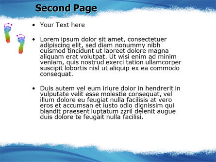 Templat PowerPoint Cetak Kaki, Slide 2, 04136, Abstrak/Tekstur — PoweredTemplate.com
