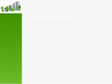 绿色区PowerPoint模板, 幻灯片 3, 04147, 建筑 — PoweredTemplate.com