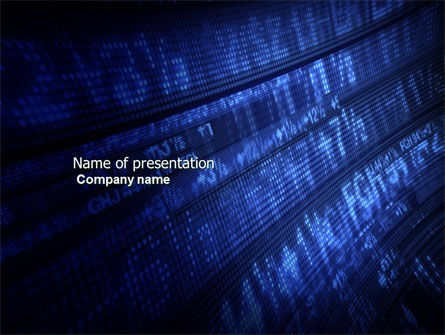 Exchange Quotation PowerPoint Template, PowerPoint Template, 04152, Financial/Accounting — PoweredTemplate.com