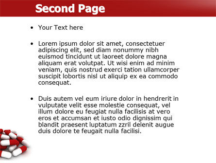 Modello PowerPoint - Red pillole bianche, Slide 2, 04208, Medico — PoweredTemplate.com