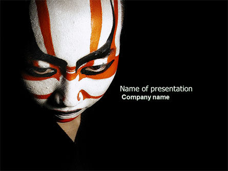 Japanese Samurai PowerPoint Template, 04260, Art & Entertainment — PoweredTemplate.com