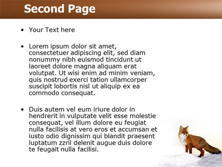 红狐PowerPoint模板, 幻灯片 2, 04264, 动物和宠物 — PoweredTemplate.com